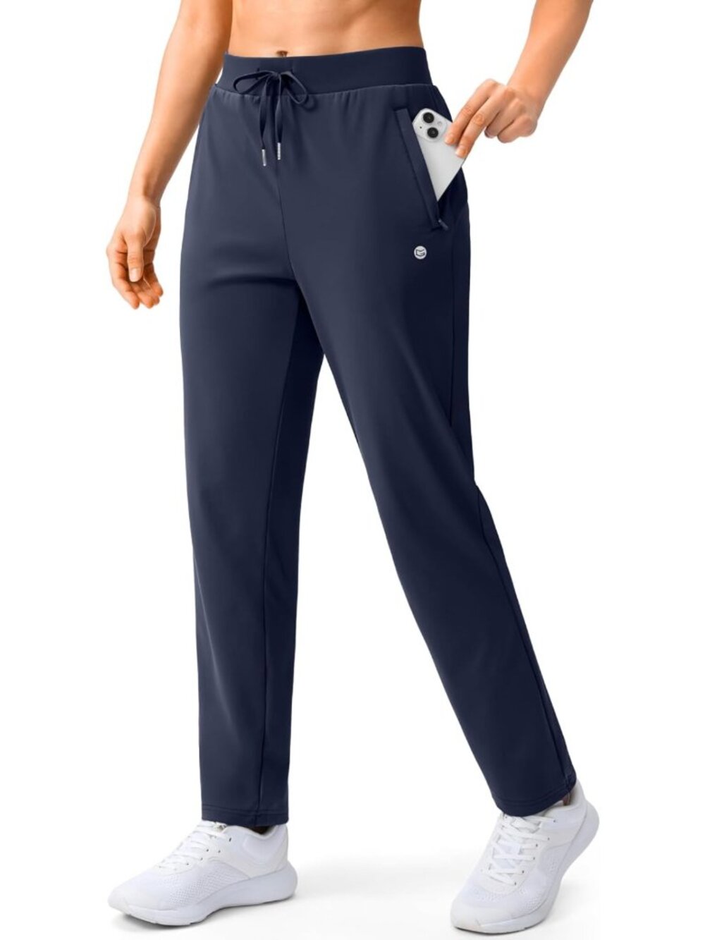 Stylish Women's Stretch Athletic Track Pants with 2 Zipper Pockets - Perfect for